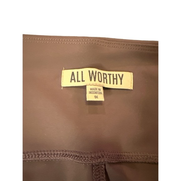 All Worthy Hunter McGrady Women's Pull On Velvet Side Stripe Leggings Sz 1X NWOT - Picture 3 of 6